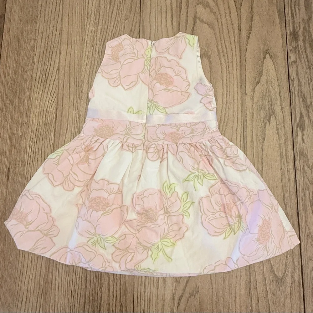 Gymboree Pink and White Floral Dress VINTAGE EUC. Sleeveless Sz 18-24 Mo BK